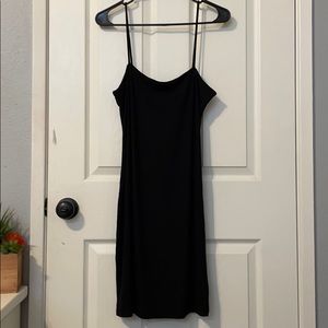 Black spaghetti strap dress